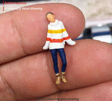 Load image into Gallery viewer, 1:64 Painted Figure Mini Model Miniature Resin Diorama Caual Office Lady Girl
