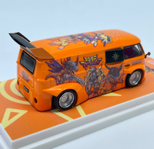 Load image into Gallery viewer, CC 1:64 Orange Dinosaur VW T1 Widebody Van Sports Model Diecast Metal Car New Collection
