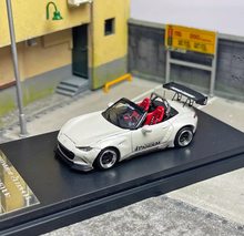 Load image into Gallery viewer, SW 1:64 JDM White Miata MX5 Convertible Pandem Sport Model Diecast Metal Car
