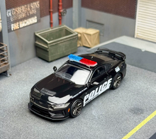 Load image into Gallery viewer, CM 1:64 Mustang Dark Horse Police Coupe Sports Model Diecast Metal Car New Collection

