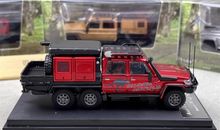 Load image into Gallery viewer, AB 1:64 Red Land Cruiser J70 LC79 Pickup Truck 6x6 Model Diecast Metal Car New
