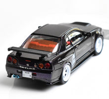 Load image into Gallery viewer, DK 1:64 APA Purple Skyline GTR R34 Sports Model Diecast Metal Car New Collection
