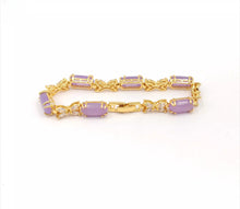 Load image into Gallery viewer, Nature Jade Beaded Bracelet Jewelry Blessing Lucky Fortune Gift For Her Purple
