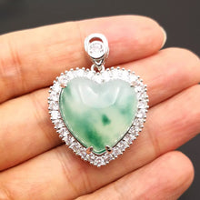 Load image into Gallery viewer, Nature Jade Heart Love Pendant Necklace Gift Jewelry charm Blessing Lucky New
