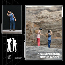 Load image into Gallery viewer, 1:64 Painted Figure Mini Model Miniature Resin Diorama Sand Farmer Lady Worker New Scene
