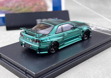 Load image into Gallery viewer, Fuji 1:64 Green Carbon Skyline GTR R34 Nismo Z-Tune Model Diecast Metal Car
