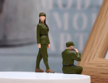 Load image into Gallery viewer, 1:64 Painted Figure Model Miniature Resin Diorama Toy Sand Lady Man Soldier
