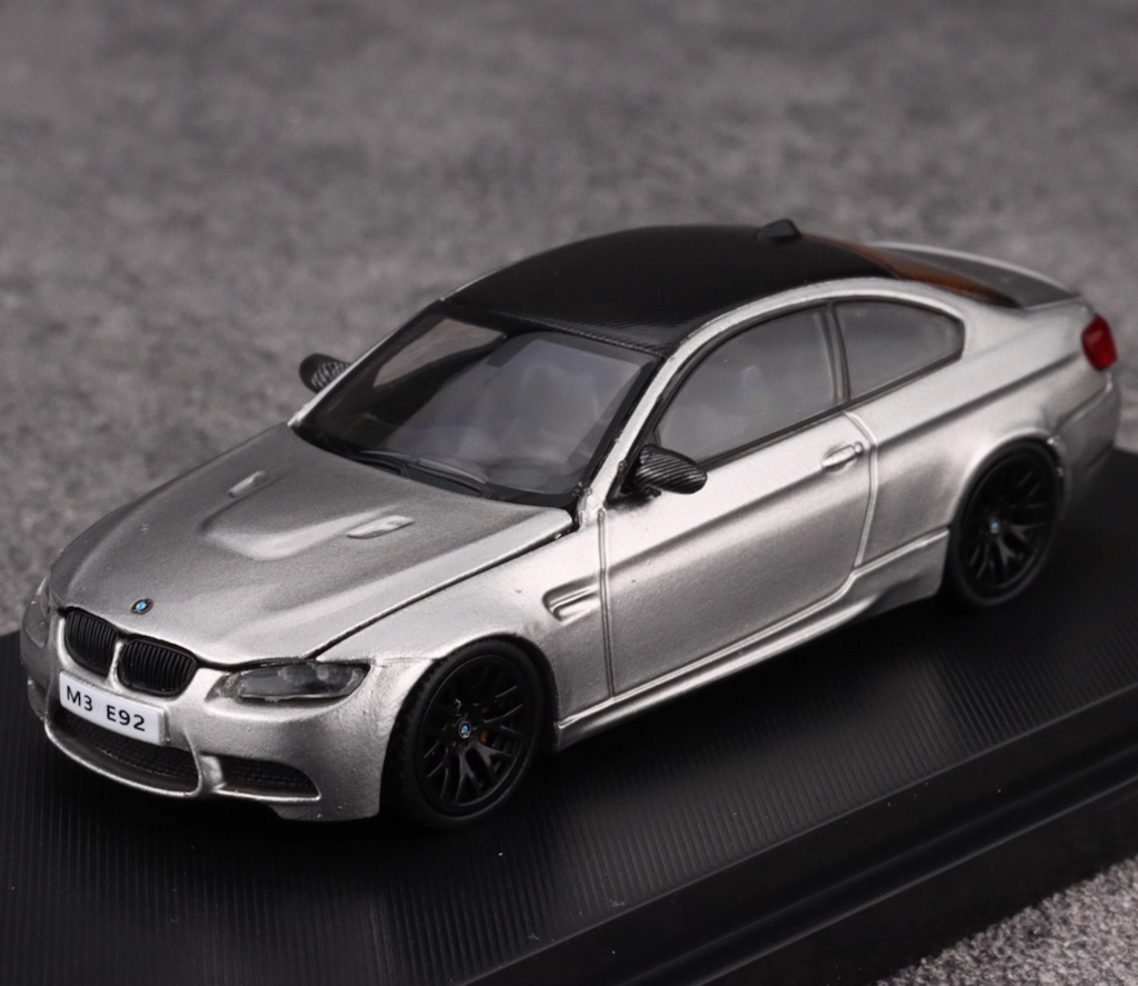 MA 1:64 Silver M3 E92 Coupe Sports Model Diecast Metal Car New Collection