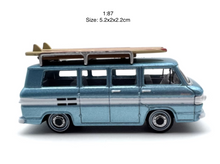 Load image into Gallery viewer, 1:87 Blue Station Wagon Camper Van Classic Sports Model Diecast Metal Car New Collection
