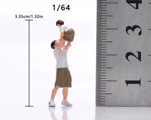 Load image into Gallery viewer, 1:64 Painted Figure Model Miniature Resin Diorama Toy Sand Father and Son Boy
