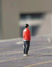 Load image into Gallery viewer, 1:64 Painted Figure Mini Model Miniature Resin Diorama Sand Casual Man Boy Red
