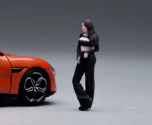 Load image into Gallery viewer, 1:64 Painted Figure Model Miniature Resin Diorama Toy Sand Sexy Woman In Black
