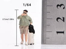 Load image into Gallery viewer, 1:64 Painted Figure Model Miniature Resin Sand Diorama Man Suitcase Passenger
