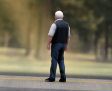 Load image into Gallery viewer, 1:64 Painted Figure Model Miniature Resin Sand Diorama Old Man with Vest Elderly
