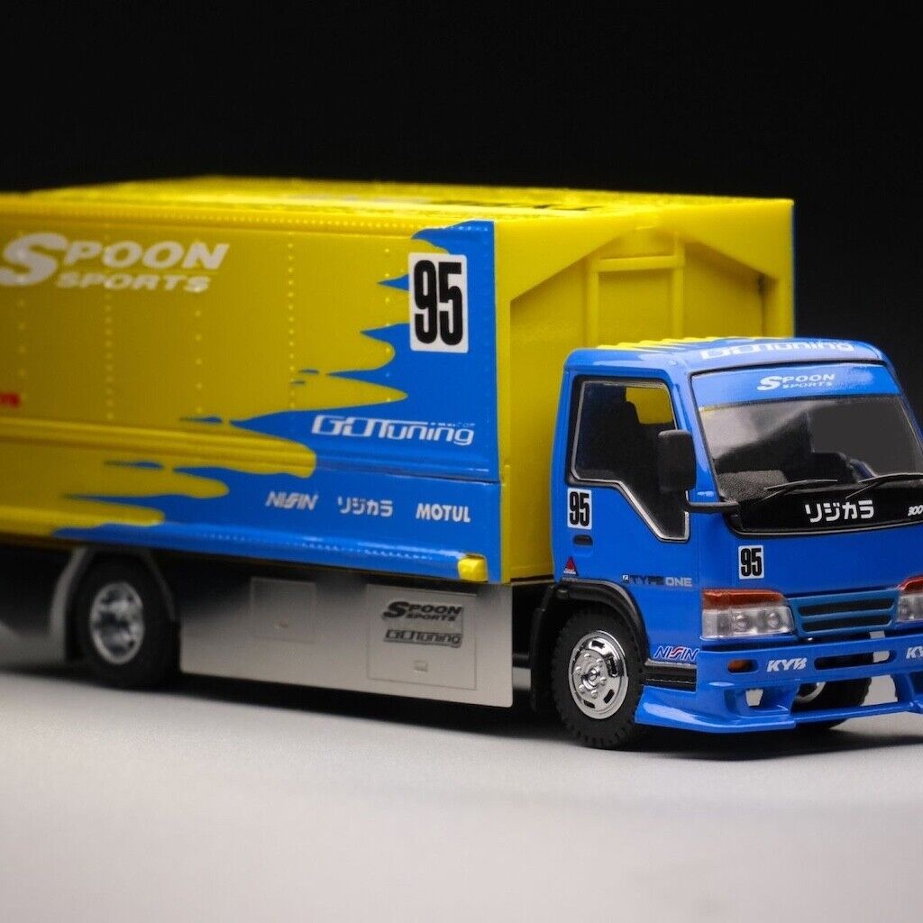 YES 1:64 Spoon Sports Delivery Isuzu Truck Model Toy Diecast Metal