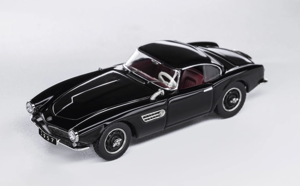 GFCC 1:64 Black 1957 507 Hard Top Classic Sports Model Diecast Metal Car New Collection