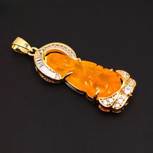 Load image into Gallery viewer, Nature Jade Guanyin Pendant Necklace Gift Jewelry charm Blessing Fortune New cc
