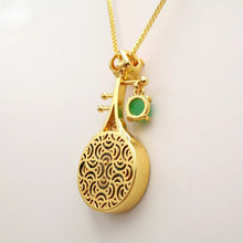Load image into Gallery viewer, Nature Jade Green Pipa Pendant Necklace Gift Jewelry charm Blessing Lucky New
