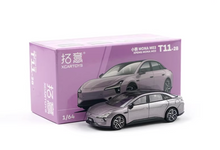 Load image into Gallery viewer, XCARTOYS 1:64 Purple Xpeng Mona M03 EV Sedan Sport Model Diecast Metal Car New Collection
