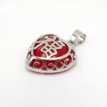 Load image into Gallery viewer, Nature Jade Heart Pendant Necklace Gift Jewelry charm Blessing Fortune Lucky b
