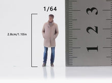 Load image into Gallery viewer, 1:64 Painted Figure Model Miniature Resin Diorama Wind Coat Man Standing
