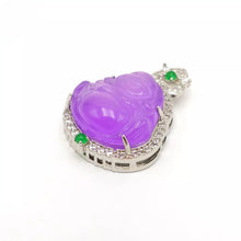 Load image into Gallery viewer, Nature Jade Laughing Budha Pendant Necklace Gift Jewelry Luck Blessing Fortune e
