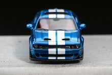 Load image into Gallery viewer, SH 1:64 Blue Stripe Challenger SRT Muscle Hellcat Model Diecast Metal Car New Collection
