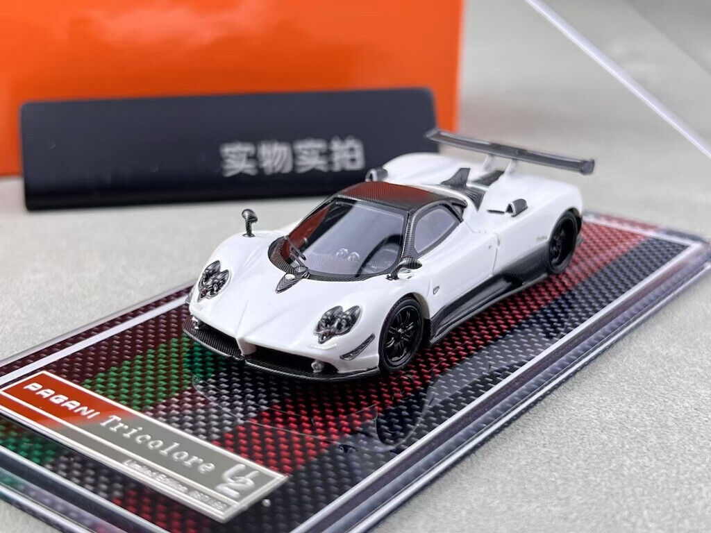 U2 1:64 White Zonda Tricolore Racing Sports Model Diecast Resin Car New Collection