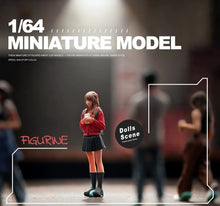 Load image into Gallery viewer, 1:64 Painted Figure Model Miniature Resin Diorama Toy Sand Red Top Pretty Girl
