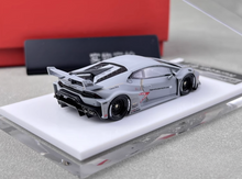 Load image into Gallery viewer, 1:64 Flame Grey Huracan GT LP610 LBWK Racing Sport Model Diecast Resin Car New Collection
