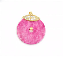 Load image into Gallery viewer, Nature Jade Fortune Round Pendant Necklace Gift Jewelry charm Blessing Jewelry c
