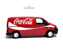 Load image into Gallery viewer, 1:76 Red Coke VW T5 Delivery Mini Van Transporter Model Diecast Metal Car New Collection
