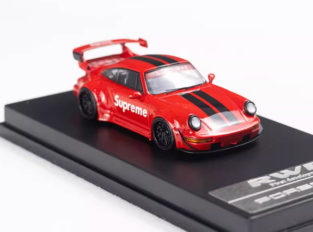 WU 1:64 Red RWB 964 Classic Racing Sports Model Diecast Metal Car New Collection