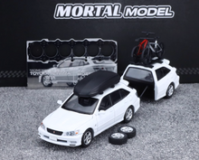 Load image into Gallery viewer, Mortal 1:64 HEC White Altezza Wagon Trailer Sports Model Diecast Metal Car New Collection
