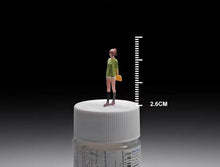 Load image into Gallery viewer, 1:64 Painted Figure Mini Model Miniature Car Scenes Resin Toy Skater Girl Board
