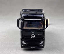 Load image into Gallery viewer, 1:64 Black Benz Actros Gigaspace Semi Trailer Truck Model Diecast Metal Car
