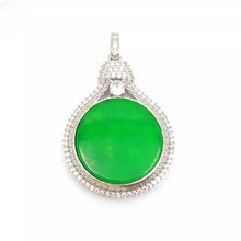 Load image into Gallery viewer, Nature Jade Wealth Round Pendant Necklace Gift Jewelry charm Blessing Lucky New
