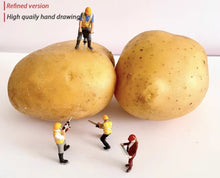 Load image into Gallery viewer, 1:64 Painted Figure Mini Model Miniature Resin Diorama Contruction Worker Sand
