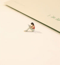 Load image into Gallery viewer, 1:64 Painted Figure Model Miniature Resin Diorama Sand Toy Reading Chairs People
