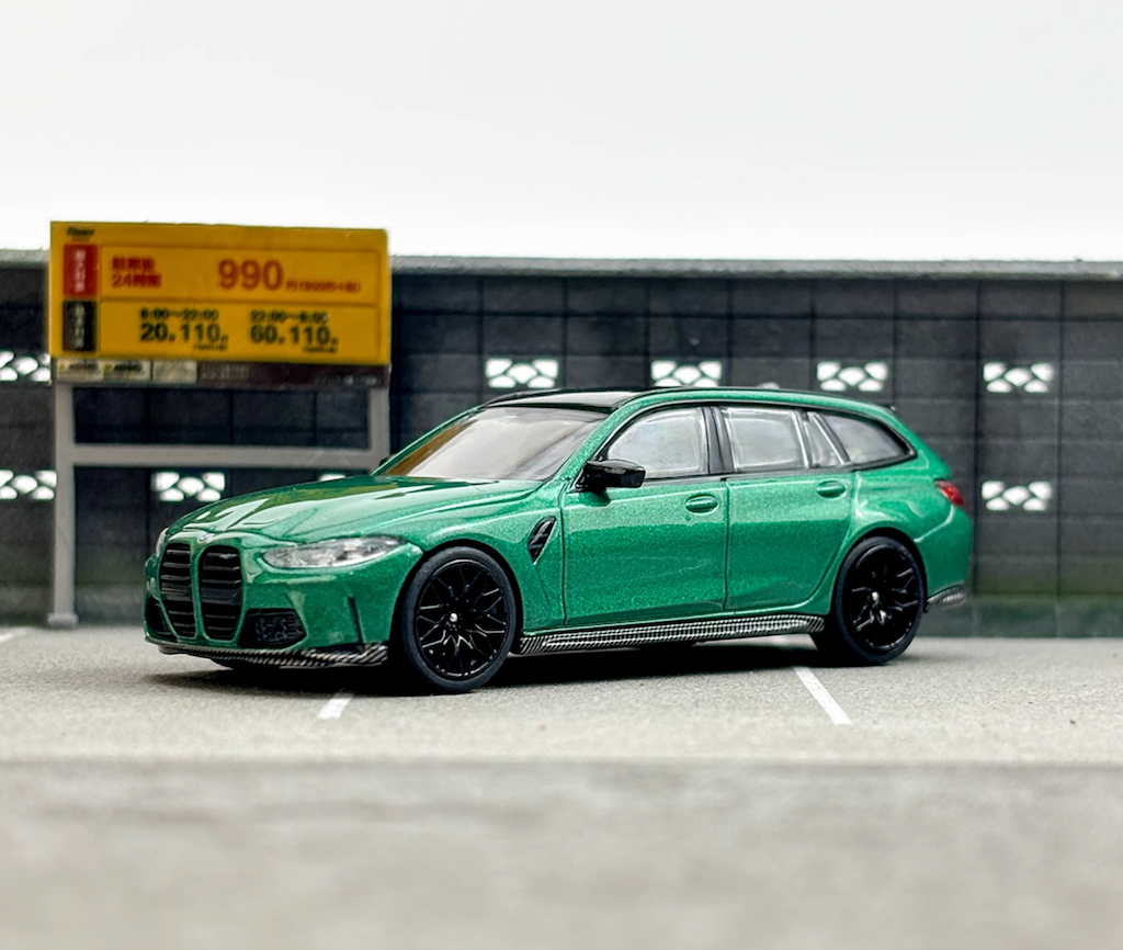 MINIGT 1:64 Green M3 Competition Touring Sports Model Diecast Metal Car New Collection