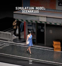 Load image into Gallery viewer, 1:64 Painted Figure Mini Model Miniature Resin Diorama Sand Girl Lady Blue Dress
