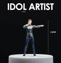 Load image into Gallery viewer, 1:64 Painted Figure Mini Model Toy Miniature Car Scenes Resin Man Singer Singing
