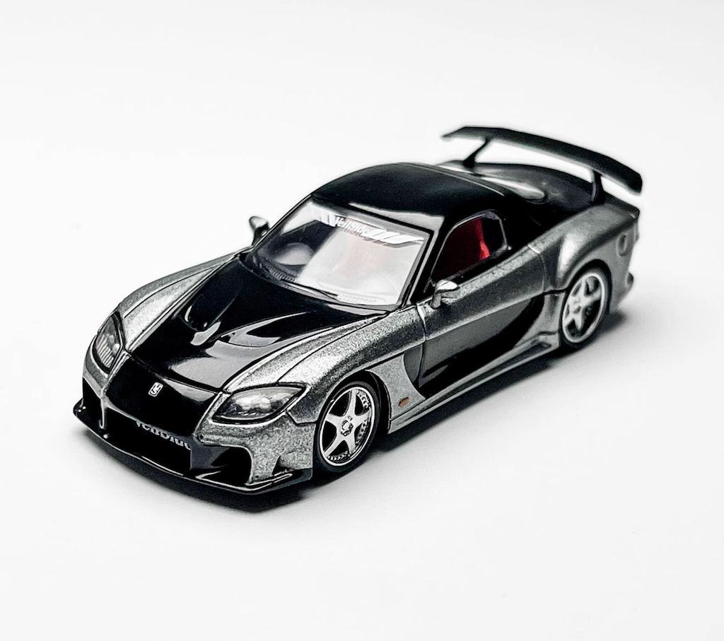 Minigt 1:64 Gray RX7 Veilside Fortune 7 Sports Model Diecast Metal Car New Collection
