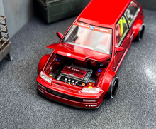 Load image into Gallery viewer, Kaido 1:64 Red Civic EF WORKS V2 Widebody Sport Model Diecast Metal Car New Collection
