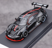 Load image into Gallery viewer, SR 1:64 Black 911 GT3 R Racing Sports Model Diecast Metal Car New Collection
