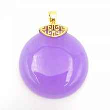 Load image into Gallery viewer, Nature Jade Peace Round Pendant Necklace Gift Jewelry charm Blessing Lucky new c
