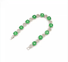 Load image into Gallery viewer, Nature Jade Beaded Bracelet Jewelry Blessing Lucky Fortune Gift For Her Green r
