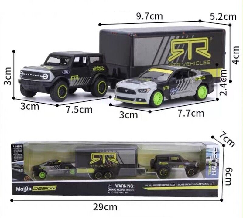 Ford Mustang RTR-X, grau/grün, 1:64, Maisto Ford Mustang RTR-X, grau/grün, 1:64, Maisto