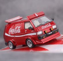 Load image into Gallery viewer, MK 1:64 HEC Red Coke Delica L300 Delivery Mini Van Model Diecast Metal Car New Collection
