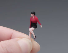 Load image into Gallery viewer, 1:64 Painted Figure Model Miniature Resin Diorama Sand Red Top Office Lady Toy
